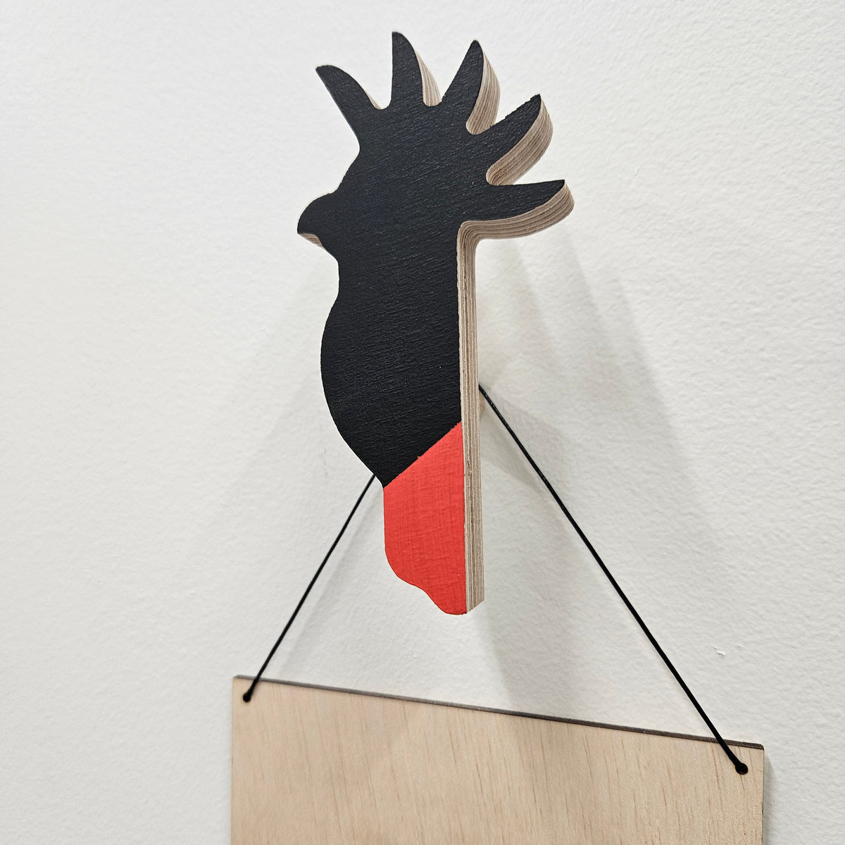 Red Tailed Black Cockatoo Wall Hook