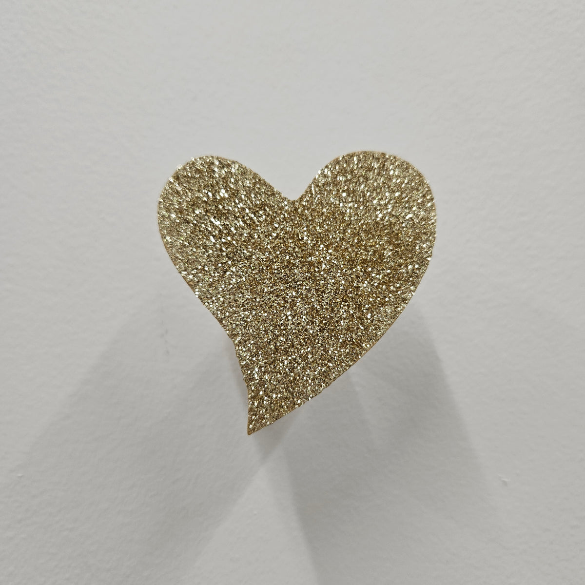 Heart Wall Hook - Gold Glitter