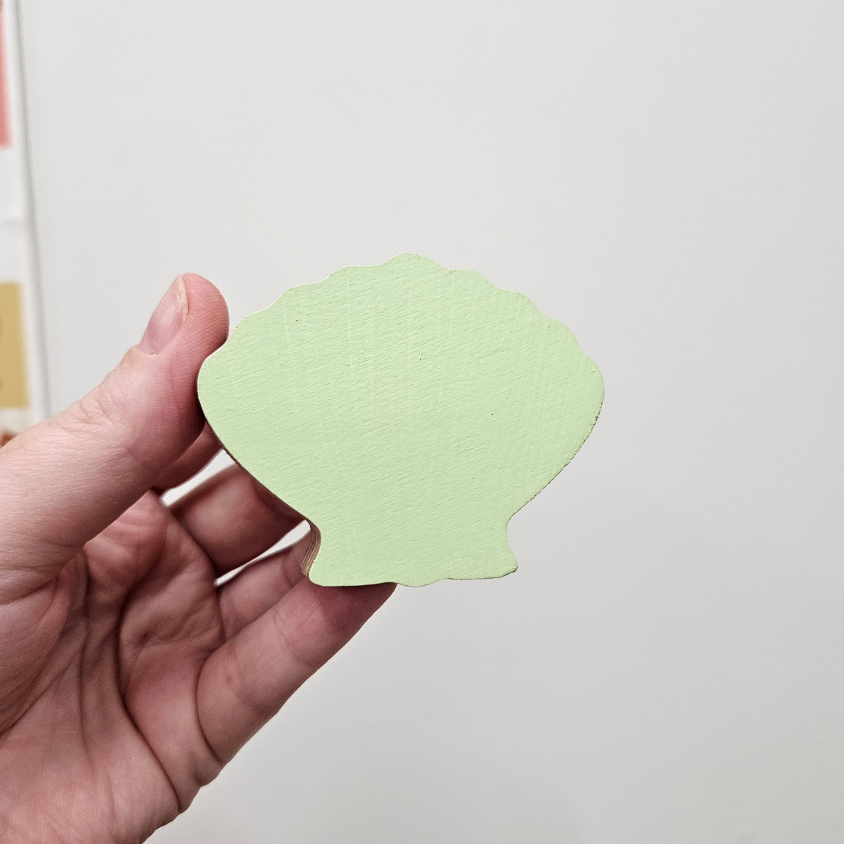 Seashell Wall Hook - Green Silk