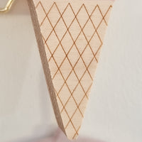Ice Cream Cone Wall Hook + Waffle Cone