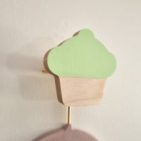 Cupcake Wall Hook + Natural Base