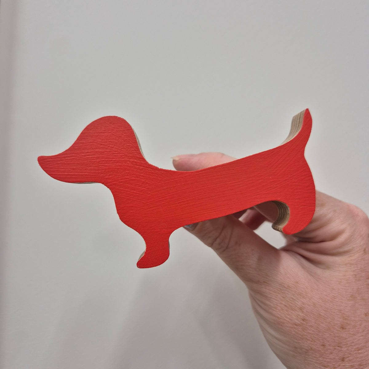 Dachschund Wall Hook - Red