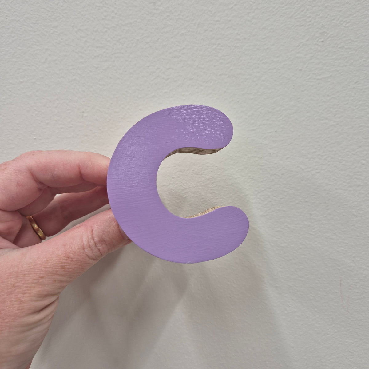 Letter C Wall Hook - Lovely Lavender