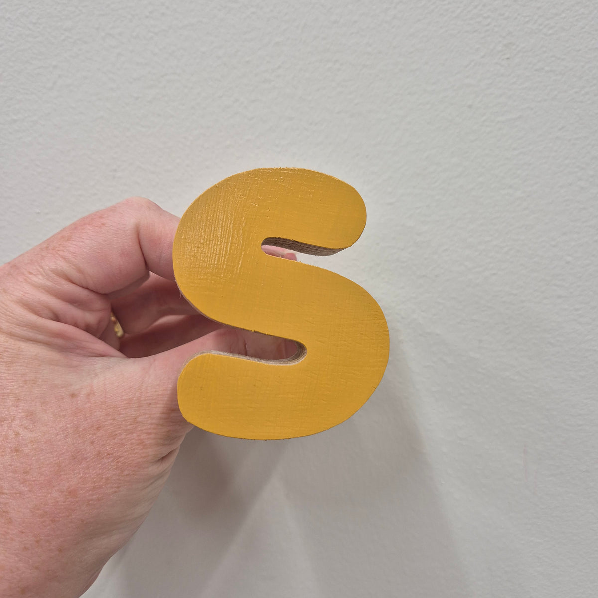 Letter S Wall Hook - Mustard