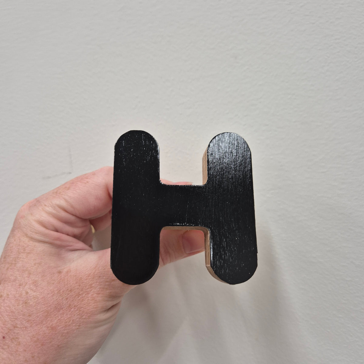 Letter H Wall Hook - Black