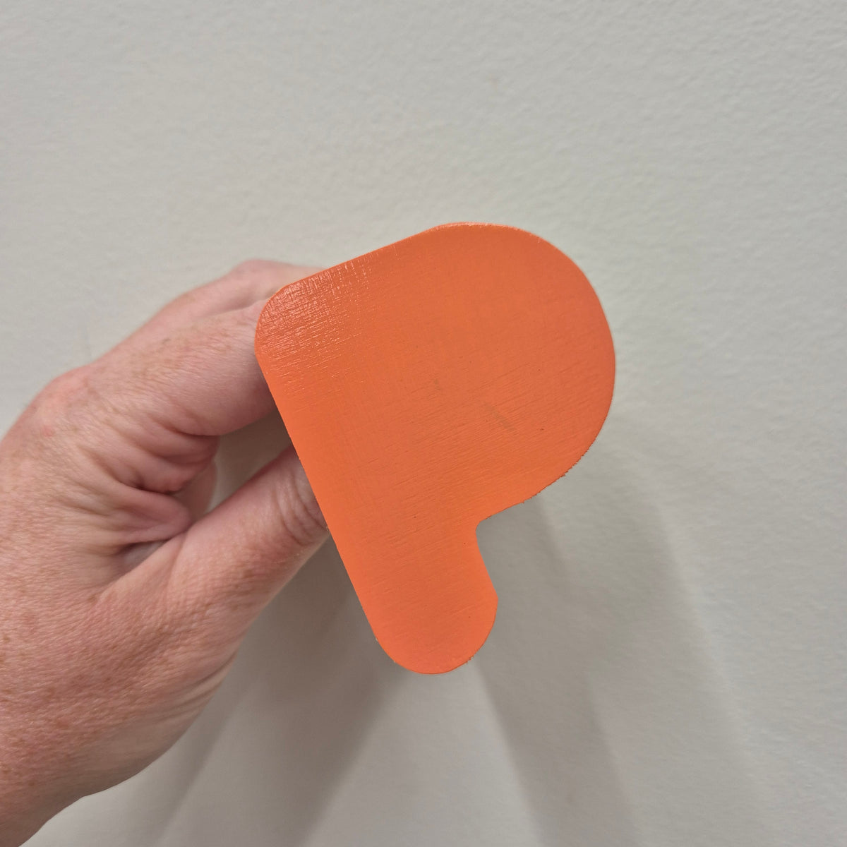 Letter P Wall Hook - Chilli Coral