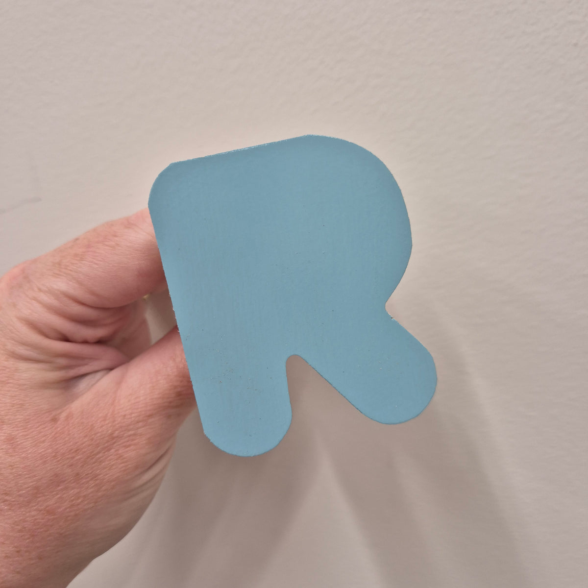 Letter R Wall Hook - Morning Sky