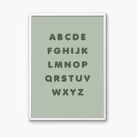 Alphabet Art Print - Green