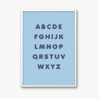 Alphabet Art Print - Blue