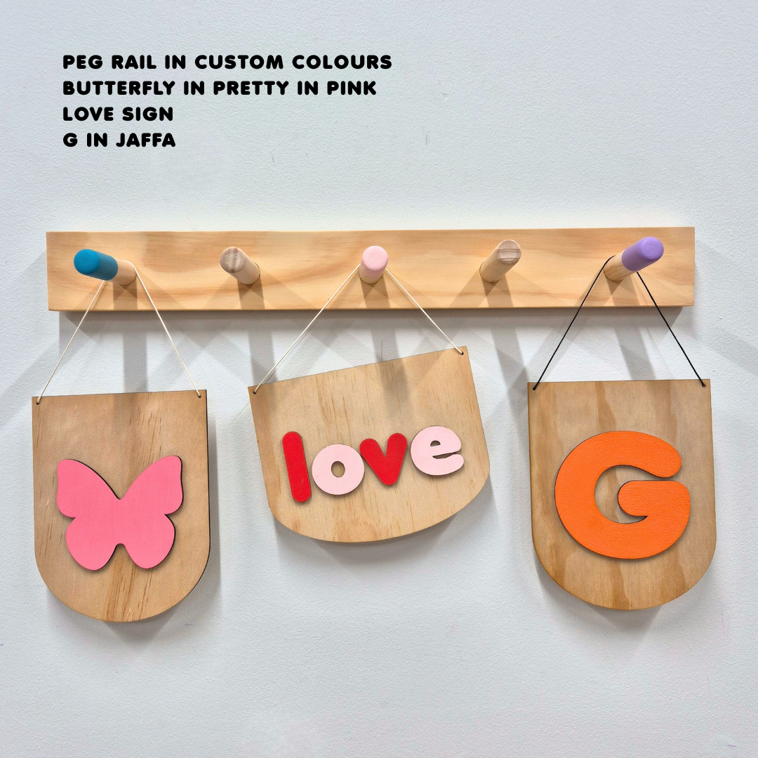 A-Z Timber Letter Wall Hang Up