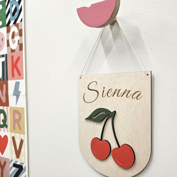 Cherry Personalised Name Sign