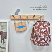 Colourful Kids Peg Rail - 5 Hooks | You choose the colours!