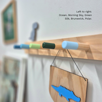 Colourful Kids Peg Rail - 5 Hooks | You choose the colours!