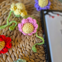 Crochet Flower Bookmark - multiple colours