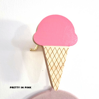 Ice Cream Cone Wall Hook + Waffle Cone