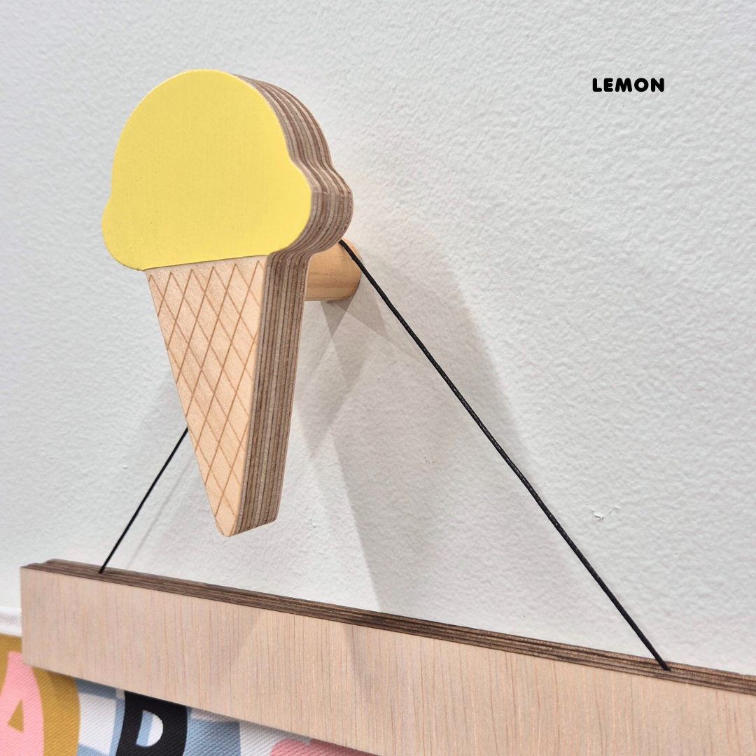 Ice Cream Cone Wall Hook + Waffle Cone