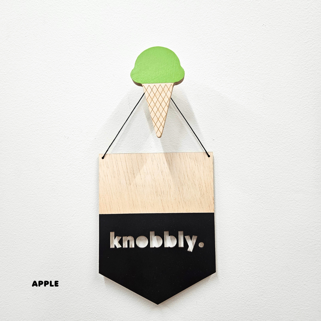 Ice Cream Cone Wall Hook + Waffle Cone