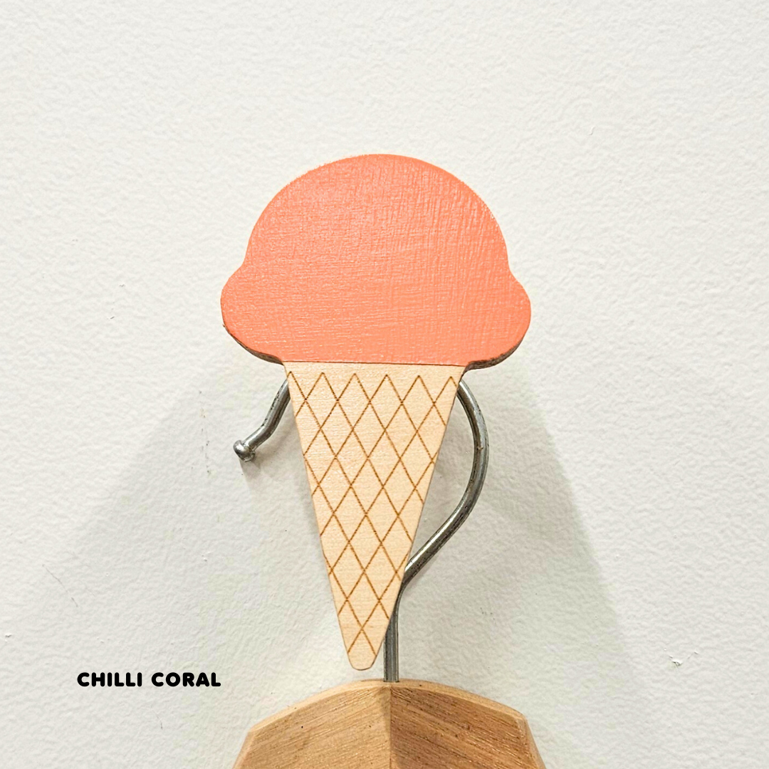 Ice Cream Cone Wall Hook + Waffle Cone