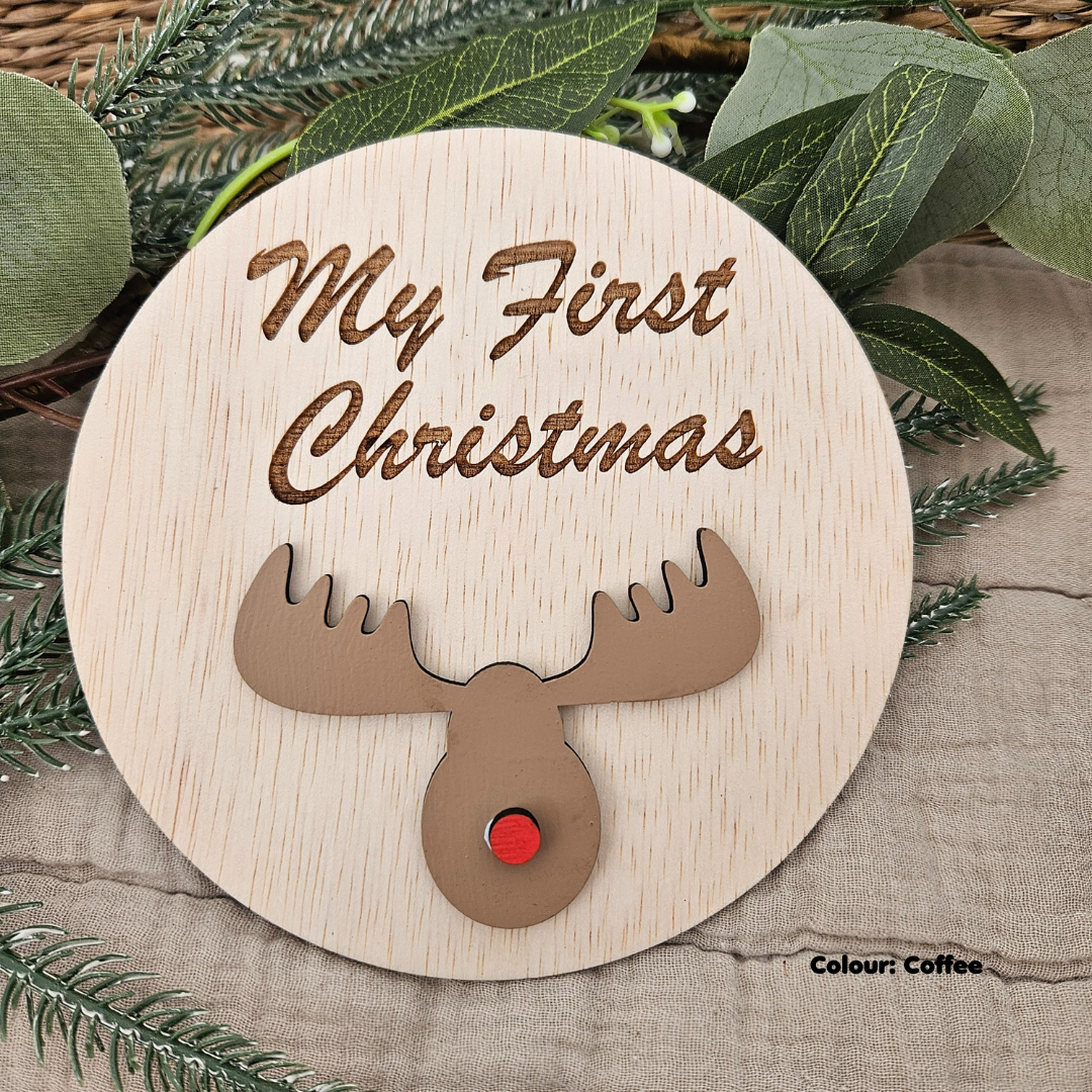 My First Christmas Baby Milestone Disc - Reindeer