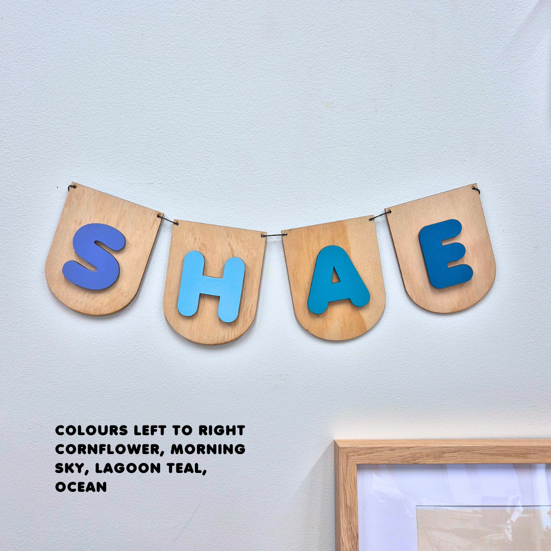 Wooden Name Bunting | 4 Letters