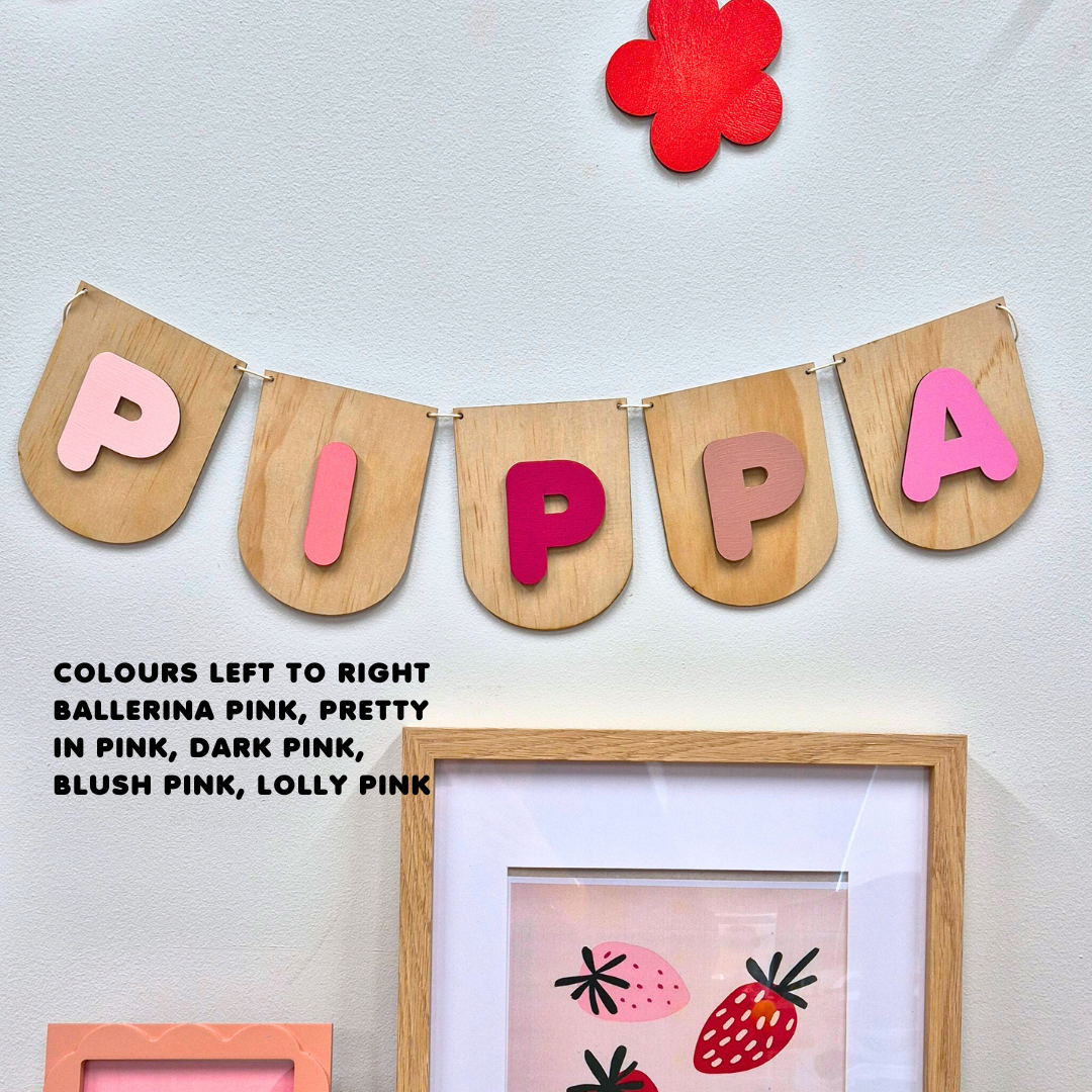 Wooden Name Bunting | 7 Letters