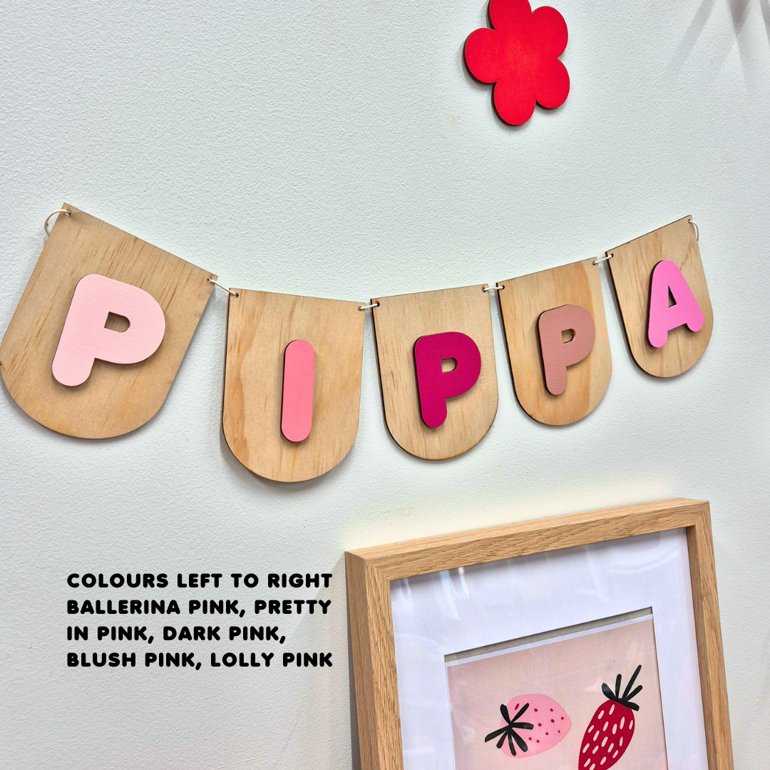Wooden Name Bunting | 7 Letters