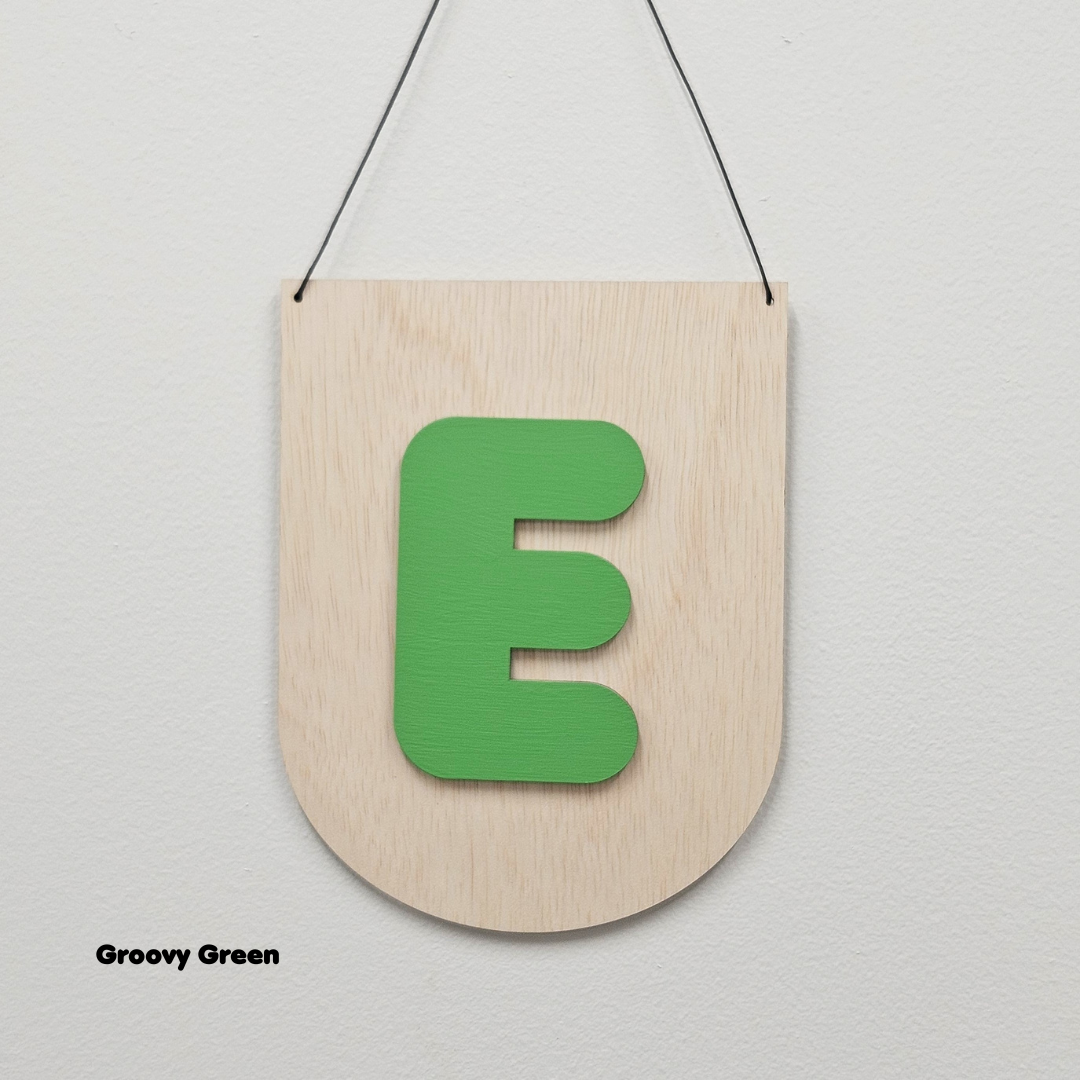 Letter E Wall Sign – Fun & Playful Kids Room Decor | Knobbly – knobbly.