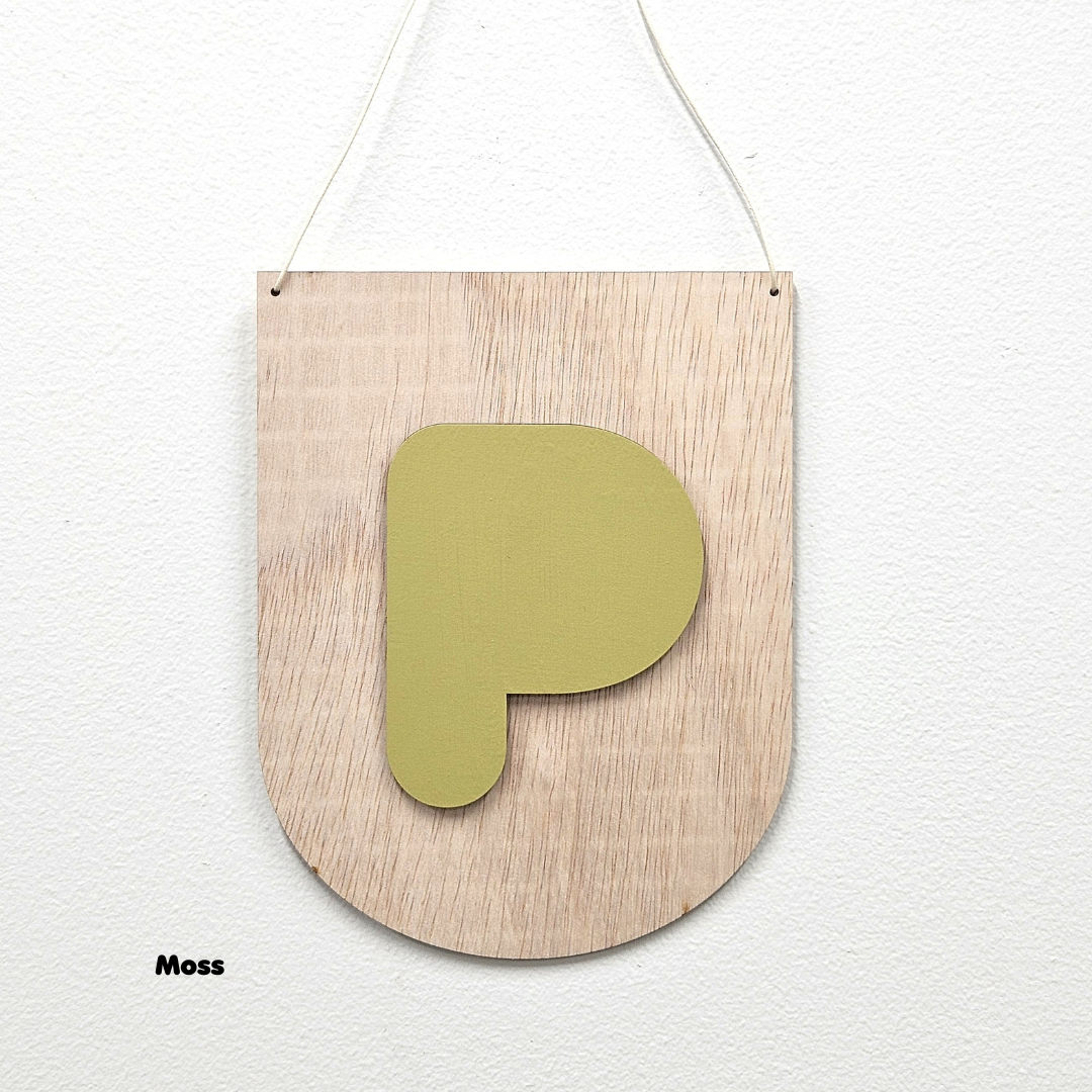 A-Z Timber Letter Wall Hang Up