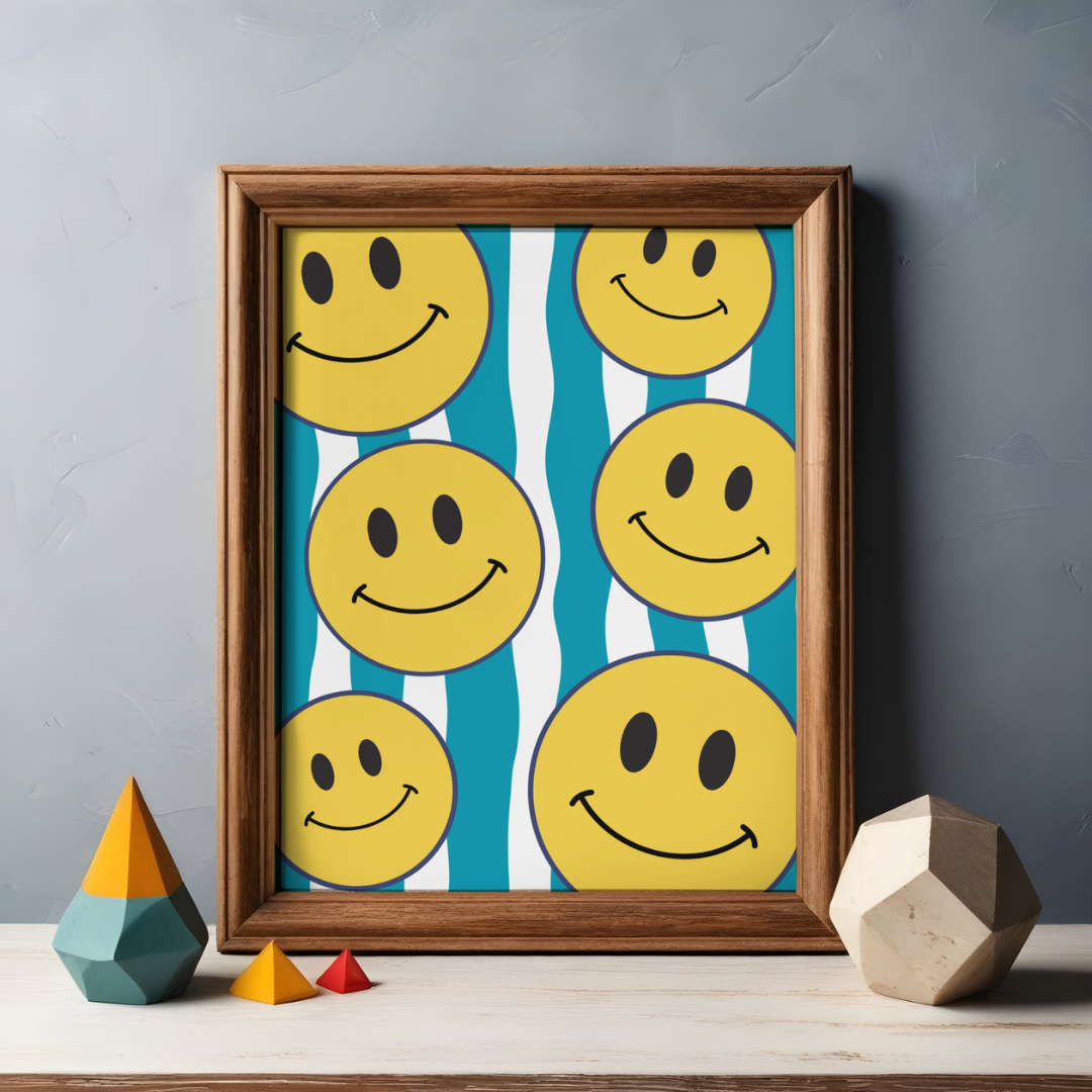 Yellow Smiley Face Art Print