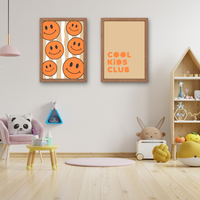 Orange Smiley Face Art Print