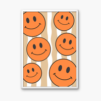 Orange Smiley Face Art Print