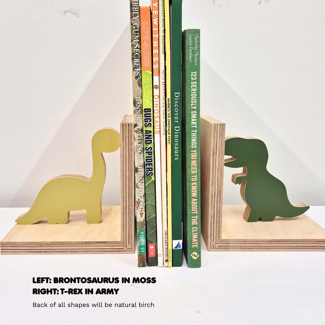Kids Wooden Bookends | Choose Your Design & Colour