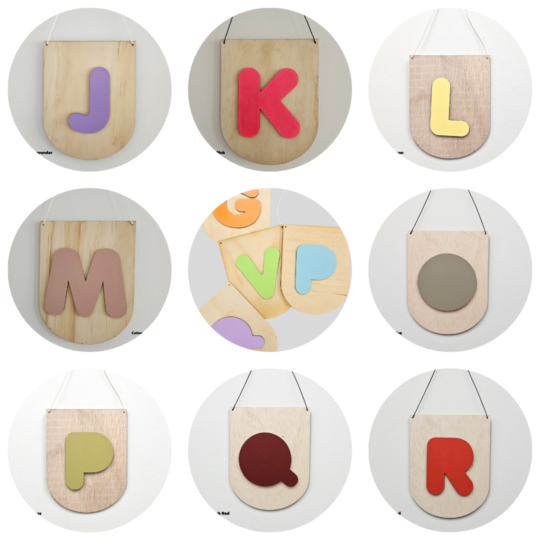 A-Z Timber Letter Wall Hang Up