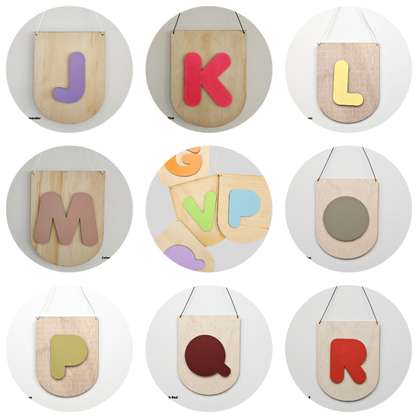 A-Z Timber Letter Wall Hang Up
