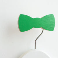 knobbly. bow tie wall hook groovy green