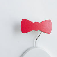 knobbly. bow tie wall hook red