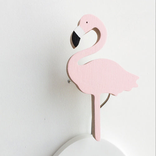 knobbly. flamingo wall hook miami pink