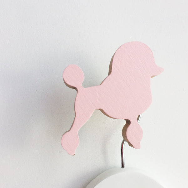 knobbly. french poodle wall hook ballerina pink