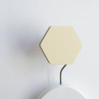knobbly. hexagon wall hook butter yellow
