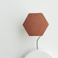 knobbly. hexagon wall hook copper