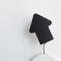 knobbly. arrow wall hook black