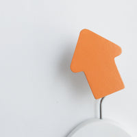 knobbly. arrow wall hook sorbet orange