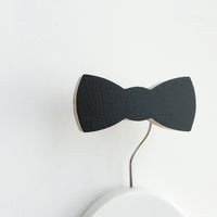 knobbly. bow tie wall hook black