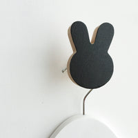 knobbly. bunny wall hook black