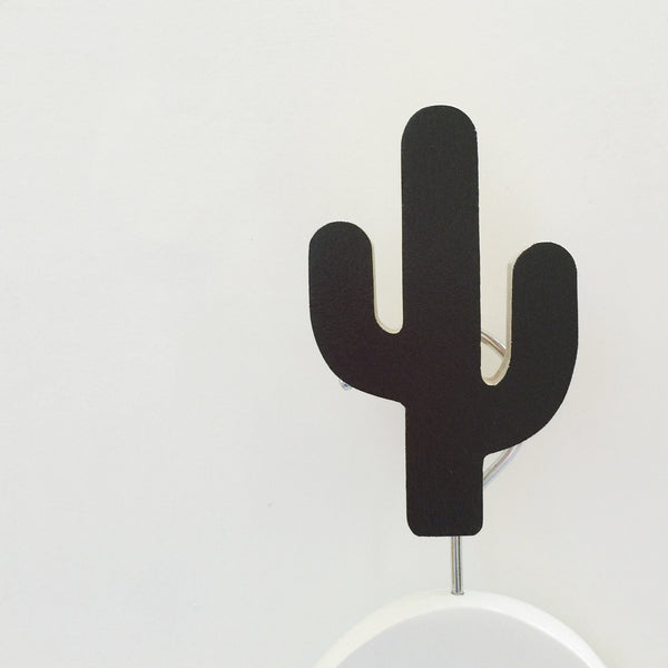 knobbly. cactus wall hook black