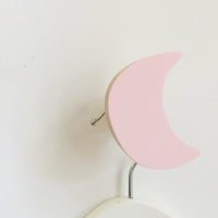 knobbly. Moon Wall Hook - Ballerina Pink