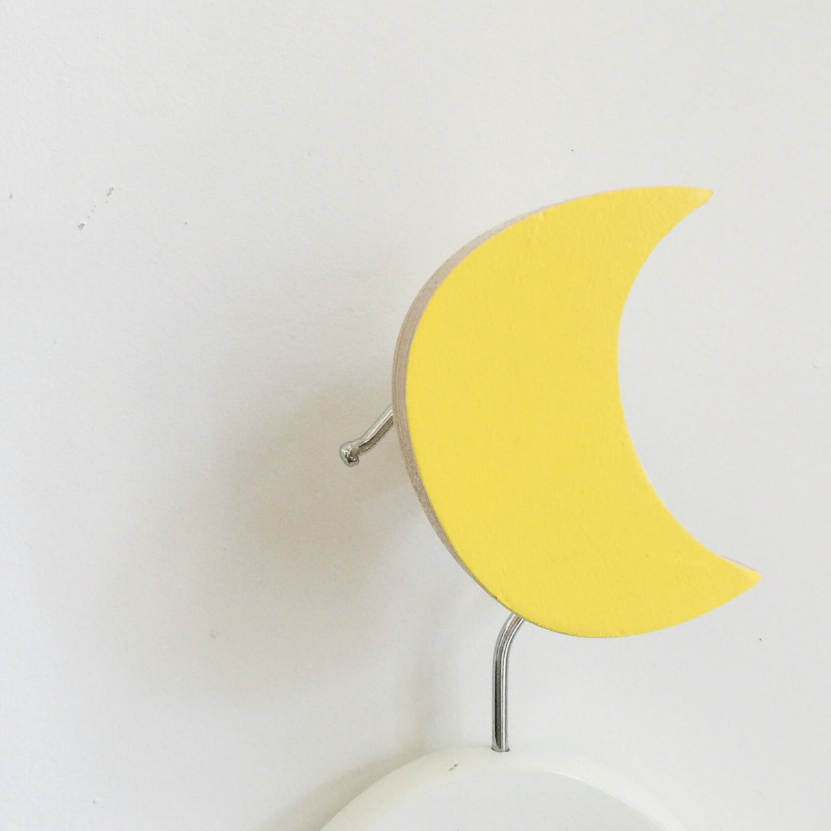 knobbly. Moon Wall Hook - Yellow