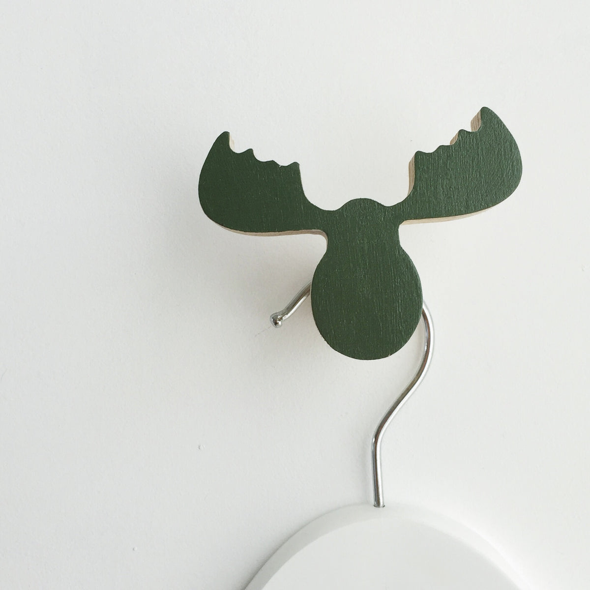 knobbly. moose wall hook army green