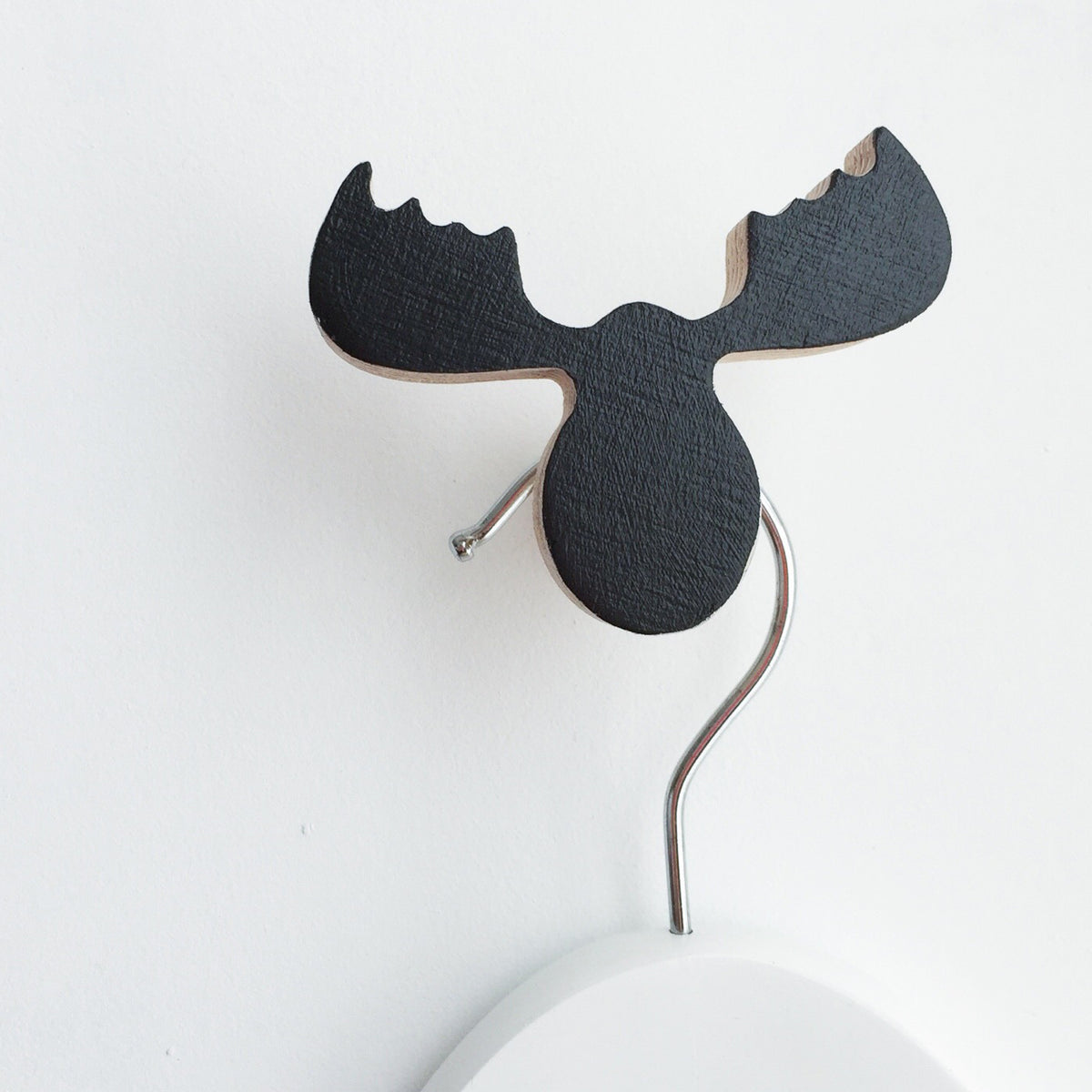 knobbly. moose wall hook black