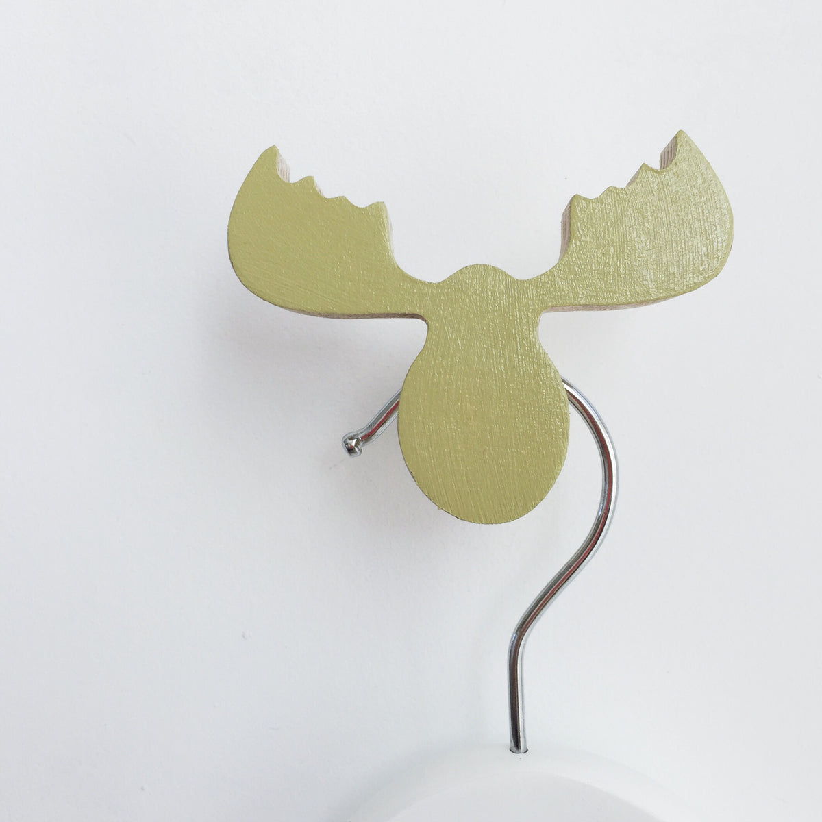 knobbly. moose wall hook moss green